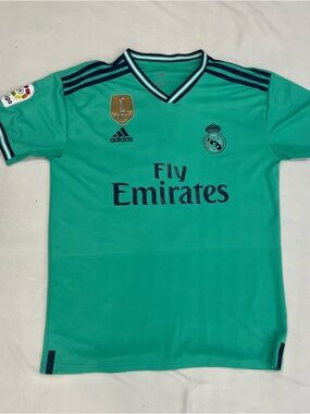 Adidas Real Madrid Hazard #7 Jersey Men’s Large 2019-2020 Third Kit Green FIFA